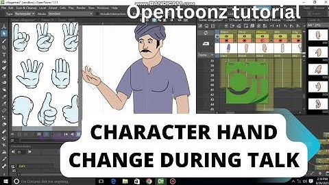 Character hand change during talk, opentoonz animation