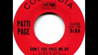 Popcorn - PATTI PAGE - Dont You Pass Me By - COLUMBIA 4-43183 USA 1964 Northern Soul Dancer YouTube Videos