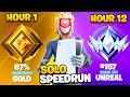 Gold to unreal solos console ranked speedrun in 12 hours chapter 5 fortnite