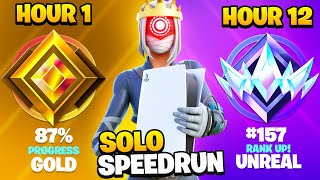 Gold to UNREAL SOLOS CONSOLE Ranked SPEEDRUN in 12 Hours (Chapter 5 Fortnite) by Brecci 102,748 views 4 months ago 27 minutes