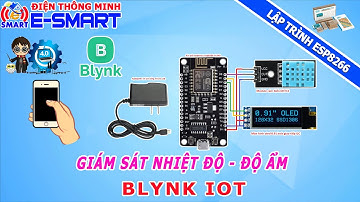 Lập trình esp8266 - Bài 3 - Giám sát nhiệt độ và độ ẩm cảnh báo từ xa qua điện thoại dùng blynk iot