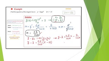Equation of tangent line involves logarithmic functions