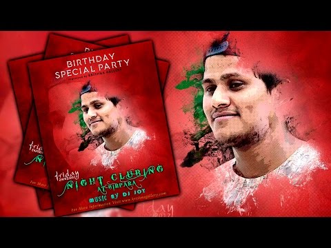 How To Create a Birthday Party Poster Design In Photoshop