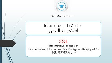 Informatique : Les Requêtes SQL- Contraintes d