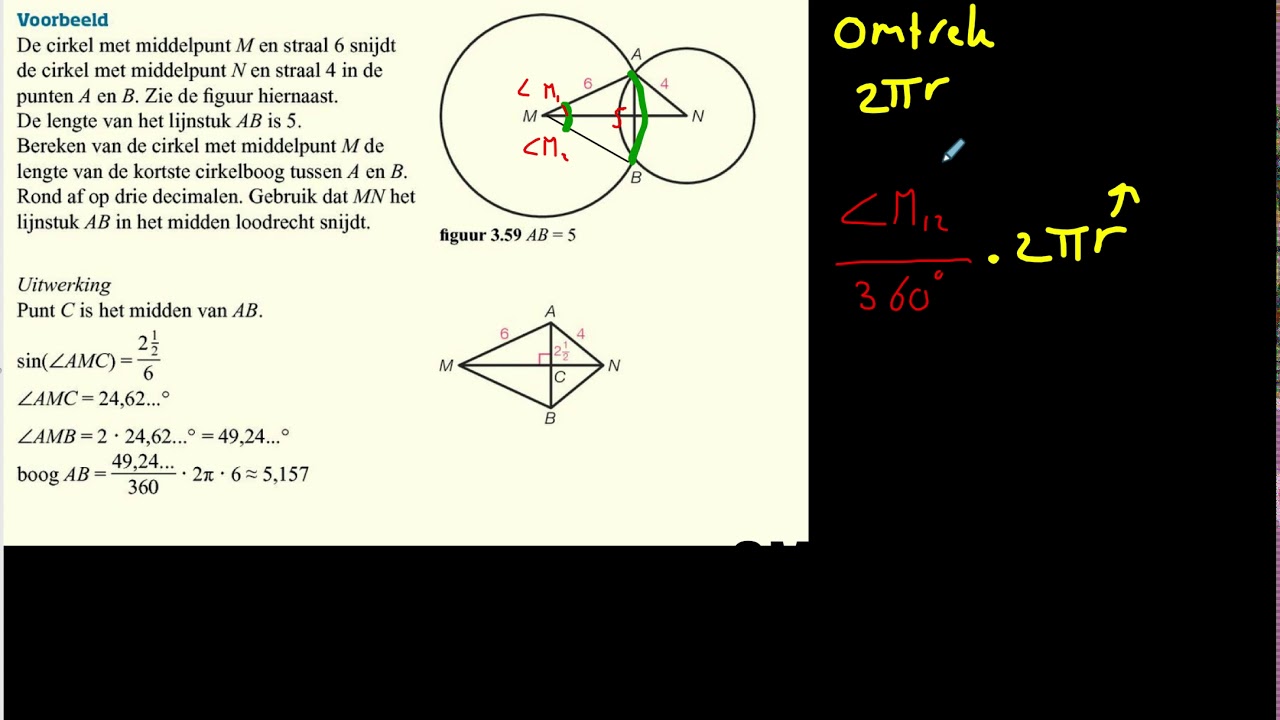 Lengte, oppervlak, omtrek - wiskunde B - Havo 4 - cirkels en driehoeken