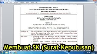 Cara Membuat Surat Keputusan (SK) yang Mudah dan Rapi