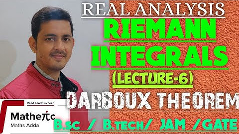 Riemann Integrals ( Real Analysis)| Lecture-6 | B.sc | B.tech| JAM | Gate| By-Vinay pandey