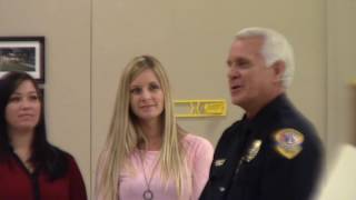 Terry Beecham swearing in ceremony. Named new Lawrenceburg Police Chief