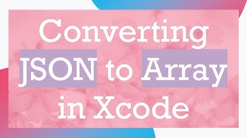 Converting JSON to Array in Xcode
