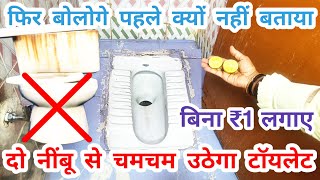 बिना हार्पिक ,टॉयलेट साफ करने का नया तरीका/Bathroom cleaning tips in Hindi /Gharelu tips &tricks