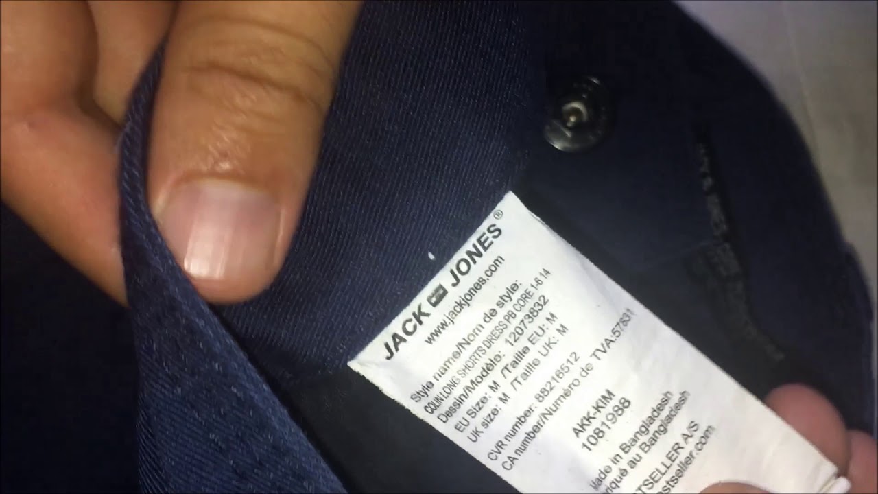 How to spot original Jack and Jones clothes production date - YouTube