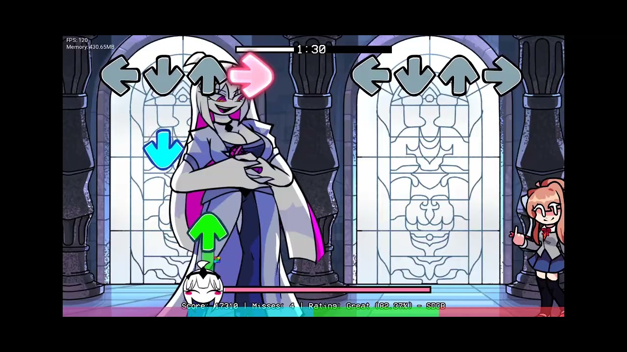 FNF Promenade but is Nikusa vs Monika. FNF Promenade pero es Nikusa vs Monika