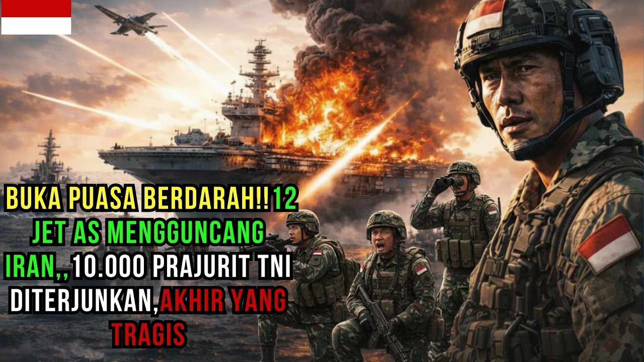 AZAN MAGRIB DISERANG! 12 Jet Amerika Hantam Iran, TNI Kirim 10.000 Pasukan Balasan