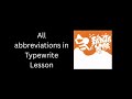 All Abbreviations In Cornelius Typewrite Lesson All Abbreviations In Cornelius Typewrite Lesson