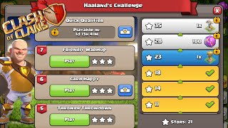 Easily 3 Star Friendly Warmup | Haalands Challenge #7 (Clash of Clans) with this guide.
