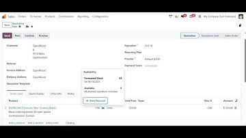 Odoo 19: Stock Availability Major Update in Sales Quotation Creation