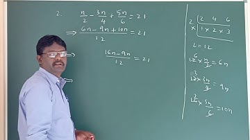 8th Linear equations in one Variable Topic-3 Reducing Equations to Simpler Form- by Sangeeth Raj M