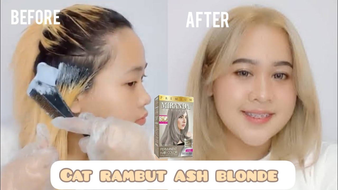 CAT RAMBUT SENDIRI PAKAI MIRANDA ASH BLONDE / GREY CAMPUR GOLDEN BROWN