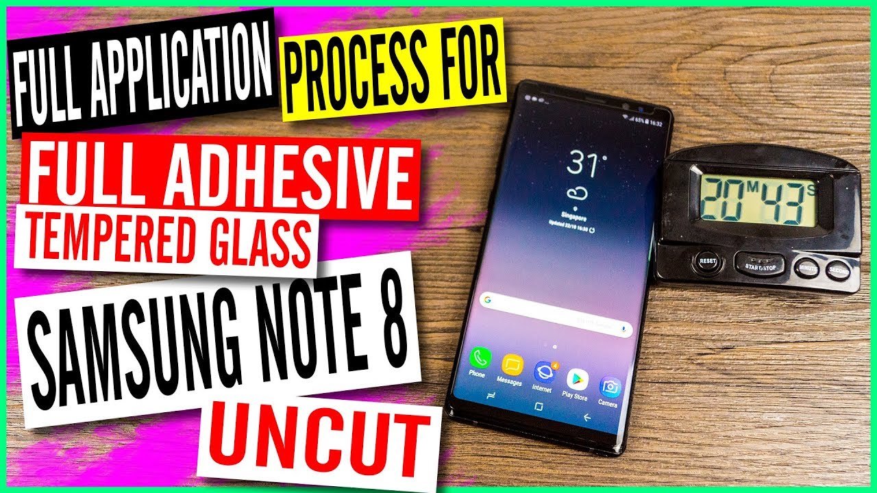 InvisShield True Fit Application Guide Full Adhesive Tempered Glass for Samsung Galaxy Note 8 Uncut