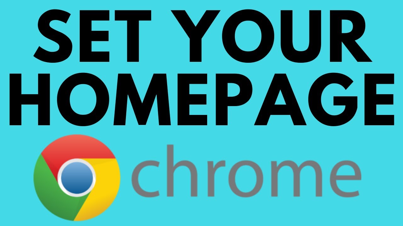 How do I set my home page in Chrome?