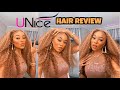 UNICE HAIR CURLY HIGHLIGHT WIG REVIEW + INSTALL | **sooo obsessed**