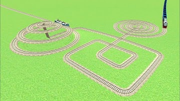 CROSS TRAIN SIMULATOR GAME SNAKE GOL CIRCLE TRACKS RUNNING TRACK RAILROAD RAILWORK 