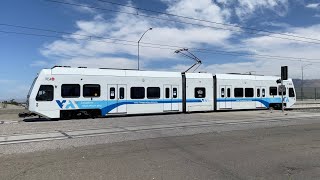 San Jose’s VTA Light Rail Orange Line To Mountain View Passing By E Tasman Dr In 4K