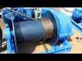 Electric winch wire rope installation