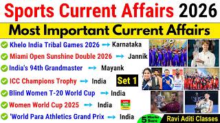 Sports Current Affairs 2026 | Sports Awards 2026 | Sports Important Questions 2026 | Sports GK 2026 screenshot 2