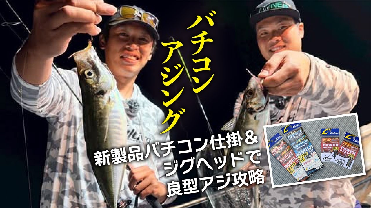新製品バチコン仕掛＆ジグヘッドで良型アジ攻略 - YouTube