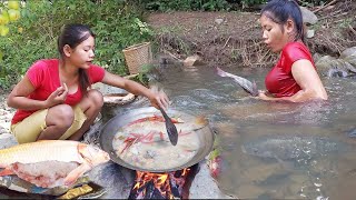 Wow Big Red Fishes! Catching, Cooking and Eating Red Fish while in forest + 5 More Cooking Videos
