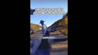 Chrysler 300 Srt takes off from Georgia Trooper then crashes.