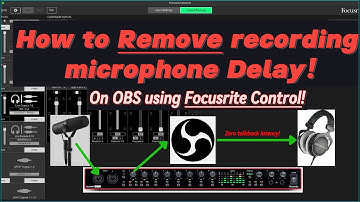 How to remove microphone delay on OBS - Using Focusrite interface & Focusrite Control! #obs