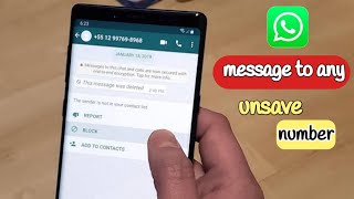 Direct message unsave number WhatsApp screenshot 1