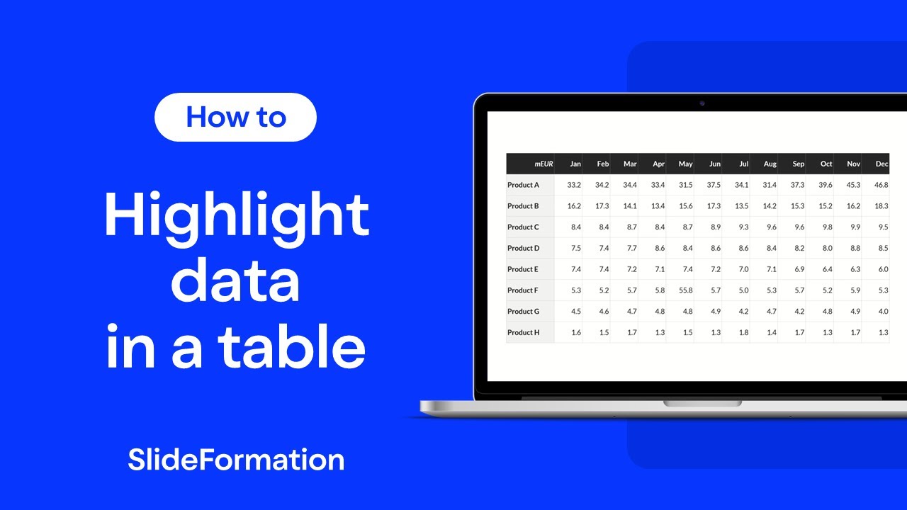 Highlighting Computer Data How to Highlight Data in a Table? Simple PowerPoint Trick - YouTube