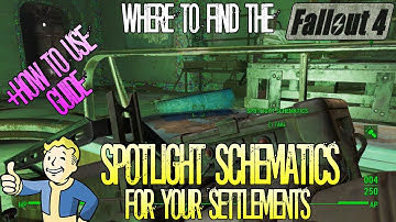 Fallout 4 | How to get the Spotlight Schematics for Settlements | Automatron DLC | Tutorial