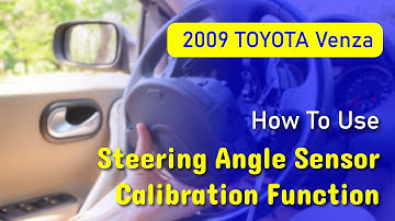 How to Use Steering Angle Sensor Calibration Function on SDS | 2009 TOYOTA Venza