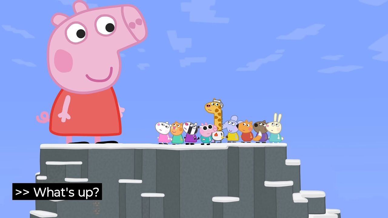 Peppa pig no Minecraft 10 pessoas pessoas não animais