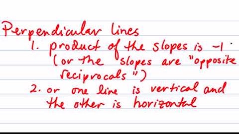 Finding Equations of Lines when the Words Parallel or Perpendicular are Used