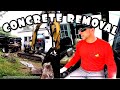 Excavator Removing Concrete Driveway And Stumps | DigginLife21