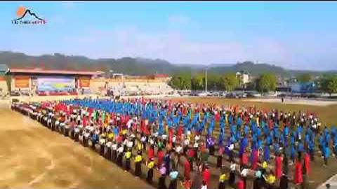 Màn đồng diễn chào mừng năm mới 2024 tại Sân vân động huyện Than Uyên - Lai Châu