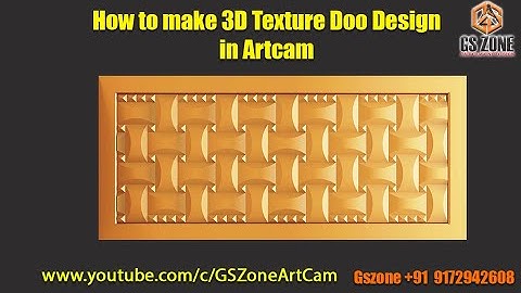 How to make 3D Texture Door in Artcam @gszone_cnc_solution #cnc #wood #router #furniture