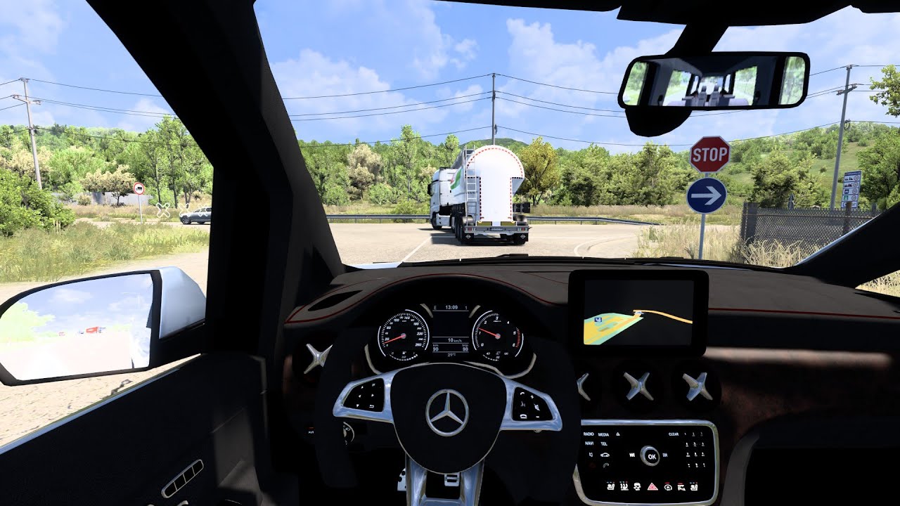 Mercedes-Benz GLS 63 2023-Euro Truck Simulator 2 | Steering Wheel | Gameplay