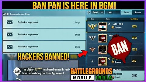 Ban Pan Is Finally Here In Battlegrounds Mobile India | Hackers Getting Ban | Real Time Ban Feature