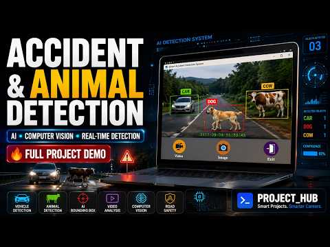 Accident & Animal Detection And Alert System 🚨 | Real-Time Object Detection | Python Project Demo