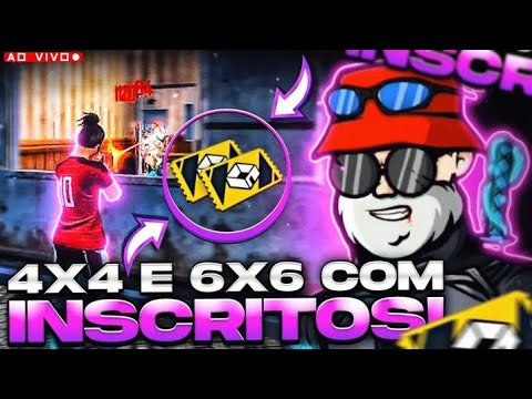 LIVE ON FREE FIRE 🔥 4V4 🔥 6V6 🔥 E X1 DOS CRIAS 🔥 PROCURANDO REVELAÇOES  🔥 VEM PRA LIVE🔥🔥 