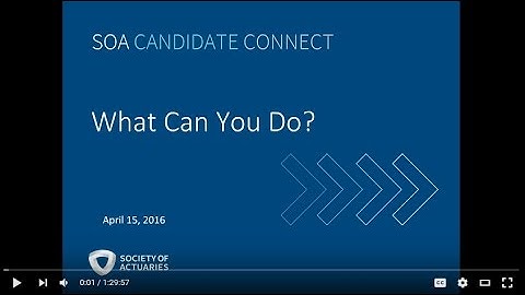 SOA Candidate Connect Webcast—What Can You Do?