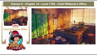 June's Journey - Vol 8 - Chap14 - Level 1794 - Chief Williams's Office (Complete Gameplay, in order)