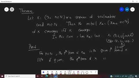 Tails of Sequences of Real Numbers by Dr. Krishna M