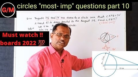 Class 10 Circles Most Imp. questions part 10 | Ncert | Boards 2022| By Rajkumar sir. #gurukulmaths